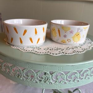 Signature Ceramic Ramekin Bowl Set with Easter Motifs